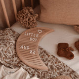 houten letterbord maan moon mijlpalenbord mijlpalen hout