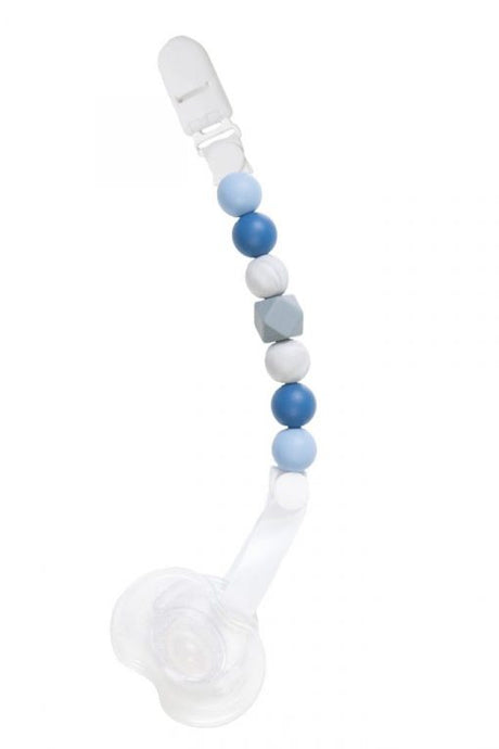 Fopspeenketting Nibbling Geo Grey/blue - HelloBaby.be
