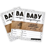 Baby invul kaartjes | zwart/wit (10 stuks) - HelloBaby.be