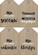 Mijlpaallkaarten '1ste jaar' (labels) - HelloBaby.be