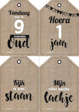 Mijlpaallkaarten '1ste jaar' (labels) - HelloBaby.be