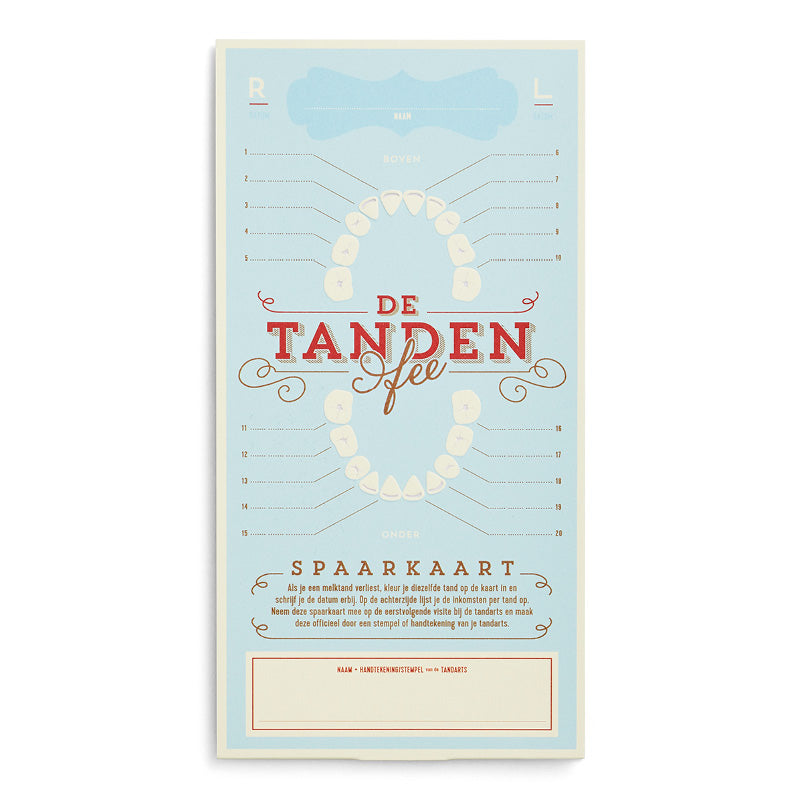 notitiekaart tandenkaart tandenfee spaarkaart dieter coppens tanden stratier
