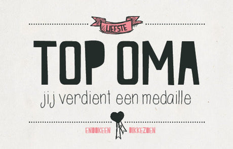 Wenskaart "liefste top oma" - HelloBaby.be