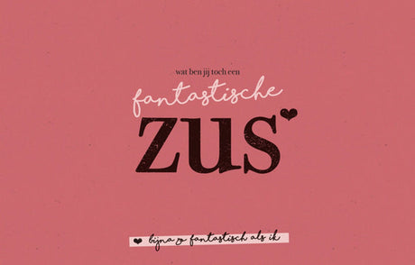Wenskaart "wat ben jij toch een fantastische zus" - HelloBaby.be